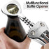 IPOW Wine Opener, Zinc Alloy Wine Bottle Opener, Wing Corkscrew Heavy Duty, Manual Multifunctional Cork Screw for Waiter, Silver...
