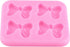 Bows Silicone Mold Mini Bow Fondant Molds Cartoon Butterfly Tie Edible Cartoon Cake Molds For Cake Decorating Cupcake Topper Chocolate Candy Gum P...