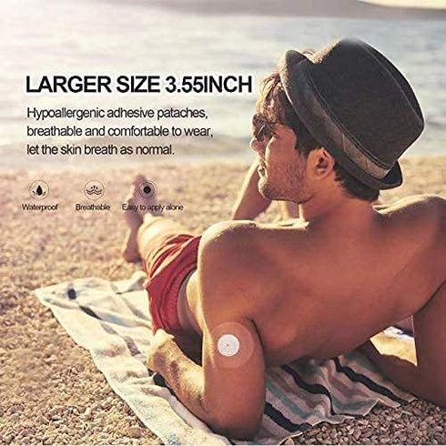 40Pack Libre Sensor Covers,Waterproof & Breatheable Patches for Libre 1/2/3 Plus & Lingo-Clear CGM Patches with No Glue in The Center-Hypoallergen...