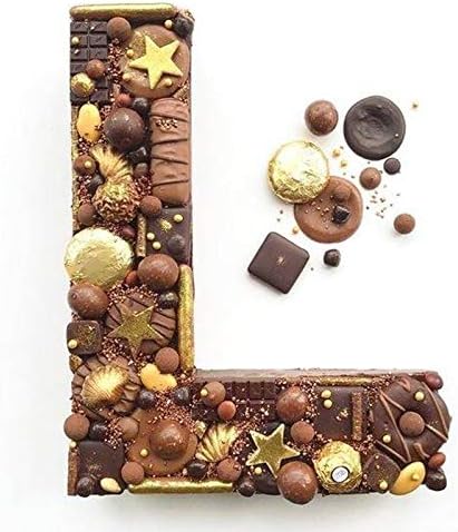 RAYNAG 26 Alphabet Cake Stencils A-Z Letters Baking Template Flat Plastic Cutting Alphabetic Outlines Mold 4 Inch Capital Letter Molds for DIY Cak...