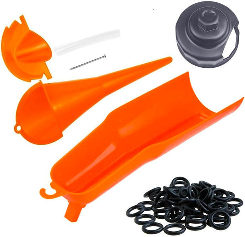Oil Change Kit for Harley Tool, Oil Filter Wrench, Oil Funnels set, Motorcycle Primary Case Oil Funnel, 50PCS 11105 Drain Plug O-Ring...
