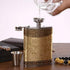 Golden pattern 8 Oz Gift 100% Stainless Steel(304/18-8 SS).Bonus 2 Shot Glass+1Funnel+1Giftbox.Flask Leak Proof Tested.Flask for Liquor/Alcohol.Fl...