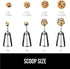 GORILLA GRIP Stainless Steel Cookie Scoop for Baking, 2 TBSP, Multipurpose Melon Baller, Meatball Spring Scoops, Perfect Portion Sizes, Easy Food ...