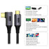 NFHK Angled USB4 Cable 40Gbps with 100W Charging and 8K@60Hz 5K@60Hz USB4.0 Compatible with Thunderbolt3/4 120cm......