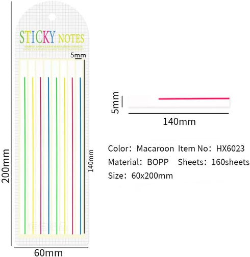 Sticky Note Tabs 960Pcs Transparent Highlighter Tape Sticky Long Page Markers Tabs Clear Highlighter Index Flag Tabs Stickers for Books Mark (6)...