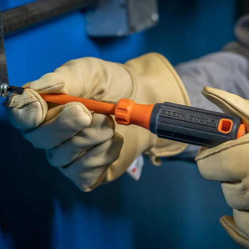 Klein Tools 6834INS Insulated Screwdriver, 1000V #2 Phillips Tip Screwdriver with 4-Inch Shank, Tip-Ident, Cushion-Grip Handle...