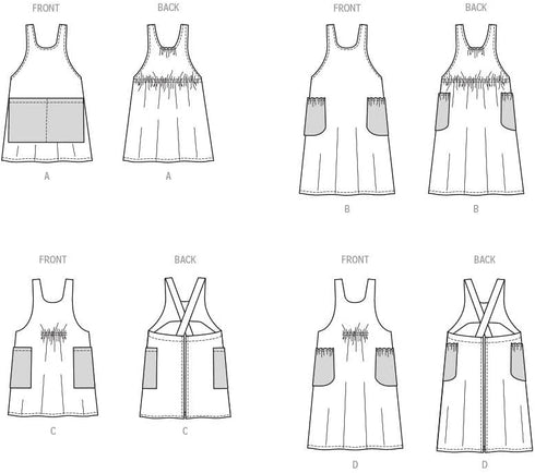 McCall's Misses' Aprons Sewing Pattern Kit, Design Code M8308, Sizes S-M-L-XL, Multicolor...