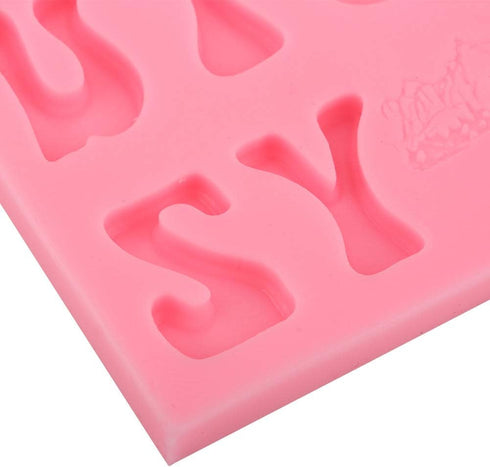Alphabet Silicone Mold, 26 Uppercase Letters Mold Cookies Desserts Making Tool for Chocolate Fondant Polymer Clay Candy Gummy Cake Decoration...