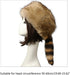 Faux Raccoon Tail Hat Novelty Winter Warm Fur Cossak Russian Style Skull Cap Brown...