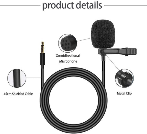 Mic 3.5mm External Microphone Assembly for Car Vehicle Head Unit Bluetooth Enabled Audio Stereo Radio Receiver GPS DVD with 3m Cable Plug and Play...