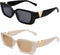 Allarallvr Rectangle Sunglasses for Women 90s Retro Trendy Y2K Classical Vintage Square Shades AR82037...