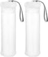 QWORK Extendable Artist Storage Tube - Durable Plastic, 2 Pack Adjustable Length 8.5" to 15", 2.4" Width, Translucent with Carrying Lanyard for Br...
