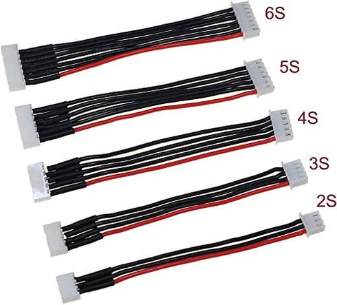 2S/3S/4S/5S/6S Battery Balance Charger Silicone Wire Extension Lead JST-XH Connector Adapter Plug Battery Wire Balance Leads Extension Cable for L...