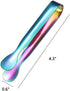 Mini Serving Tongs, Stainless Steel Small Serving Utensils Ice Tongs Sugar Tongs 4.8" (Rainbow Color)...