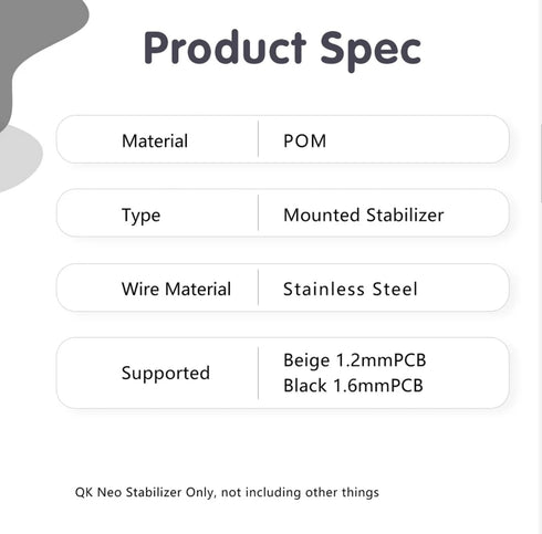 KPREPUBLIC Neo & QK PCB Stabilizer for Gaming Mechanical Keyboard gh60 for 1.2mm PCB 1.6mm PCB CSTC40 CSTC75 60 68 75 84 96 87 104 96 98 (QKS Beig...