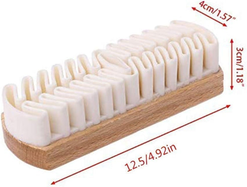 Rubber Crepe Soft Shoe Brush - Suitable for Leather Cleaning Suede & Nubuck Boots, Bags and Belts (Handcrafted Suede Brush for Shoes), Multicolour...