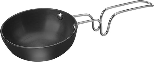 Satre Online and Marketing Hard Anodized Non Stick Aluminium Tadka Pan, Mini Fry Pan,Size No-6- Black...