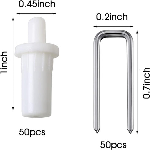 100pcs Plantation Shutter Repair Tool Spring Loaded Shutter Pins and Tilt Rod Louvers Staples for Windows...
