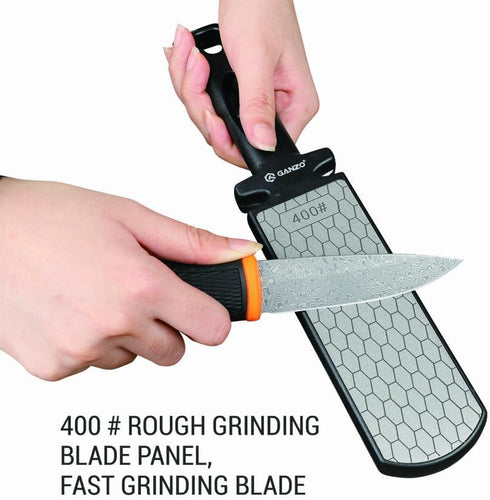 GANZO Firebird ProSharp Multifunctional Diamond Tungsten Steel Ceramic Sharpener - Double Sided Stone - Outdoor Field Knife Sharpener - Pointed To...