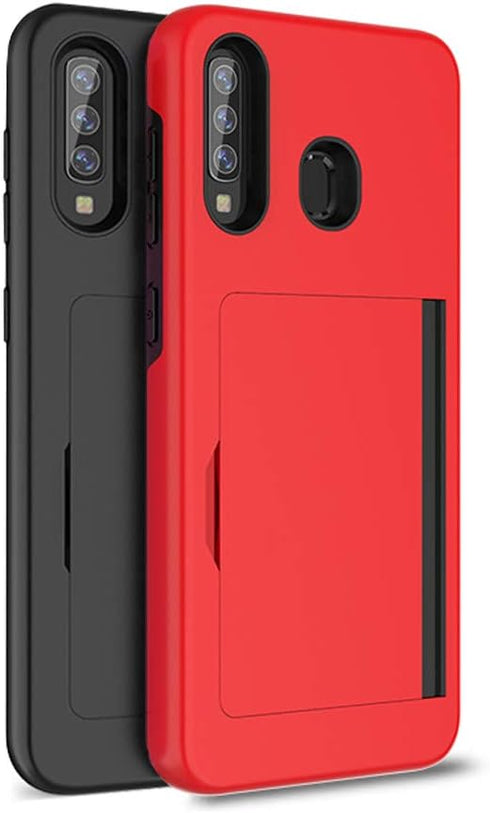 Asuwish Phone Case for Samsung Galaxy A20 A30 A50 with Tempered Glass Screen Protector Cover and Card Holder Slot Kickstand Cell Gaxaly M10s A50S ...