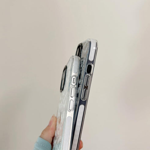Cute White Flower Phone Case Compatible with iPhone 15 Protective Cover Fashion Silicone Shockproof Bumper Cases Women for Apple iPhone 15 6.1 inc...