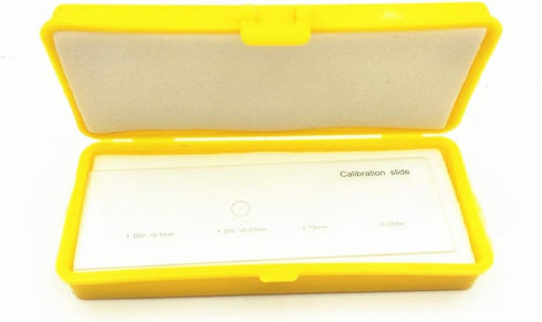 Microscope Stage Micrometer Calibration Slide with 4-Scales and 0.01mm Multifunctional Reticle Calibrating Ruler...