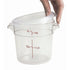 Cambro RFSCW1135 Camwear Clear Round 1 Qt Storage Container with Clear Round Lid RFSCWC1135...