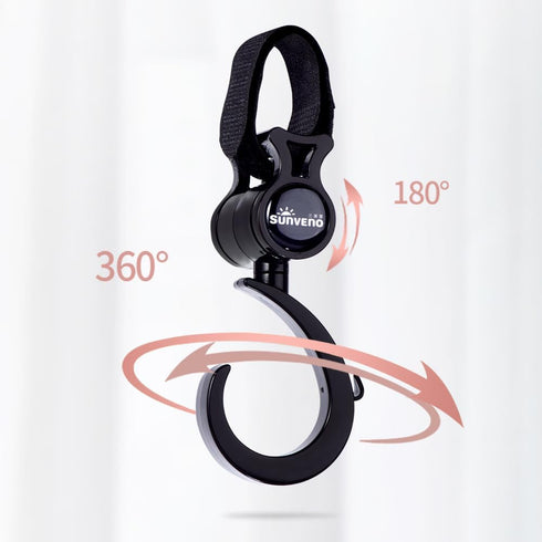SUNVENO Baby Stroller Hooks for Mom Purse Shopping Grocery Bag and Accessory - (2 Pack)...