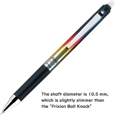 Pilot Japan Frixion Point Knock Design Series 6 Packs With Kanji LOVE Sticker, Black line, Gunmetal, Pink, Frost Green, Modern Wood, 5.59 x 0.41 0...