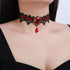 Xerling Black Crystal Beads Pendant Lace Choker Vintage Gothic Elegant Halloween Costume Necklaces Goth Collar Choker for Women Girls...