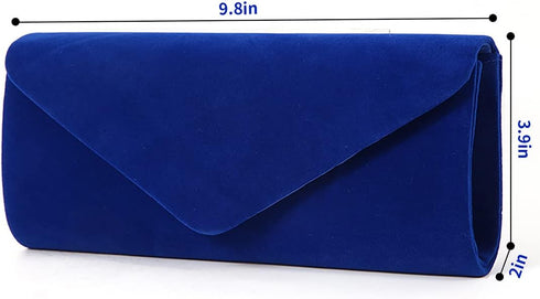 Clutch Purses Evening Bag for Women Party Prom Black-Tie Events Velvet Handbag Shoulder Cross Body Bag With Detachable Chain...