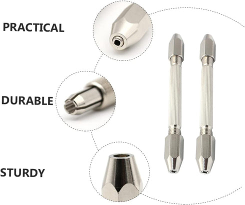 DOITOOL 6 Pcs Drill Model Mini Vise Mini Tools Pin Vise Hand T Tool Hand Auger Miniatures Miniature Tools Pin Vice Wire Tool Double Ended Pin Vise...
