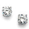 Mariell Cubic Zirconia Crystal Stud Earrings, 2 Carat Round CZ Solitaire, Imitation Diamond Earrings....