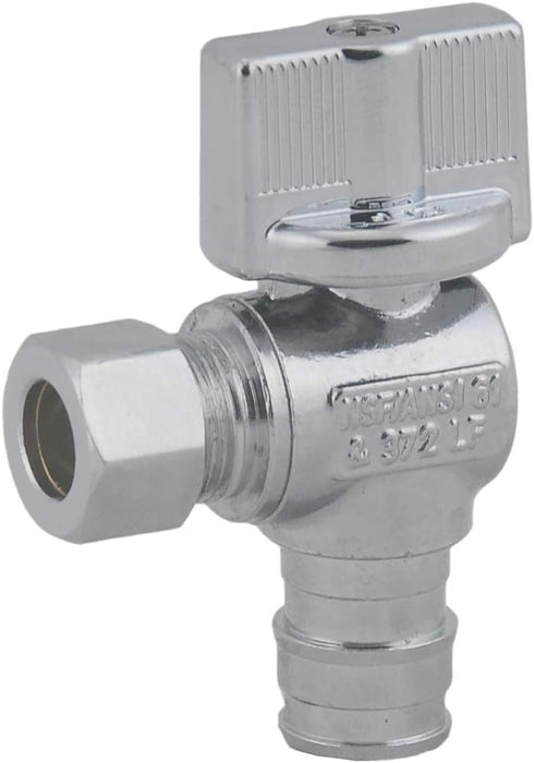LD Valve- 1/4 Turn Angle PEX A Stop Valve, 1/2-in Exp(F1960) x 3/8-in OD Proprex Angle Shut Off Valve, Quarter Turn Brass Propex Angle Stop Valve...