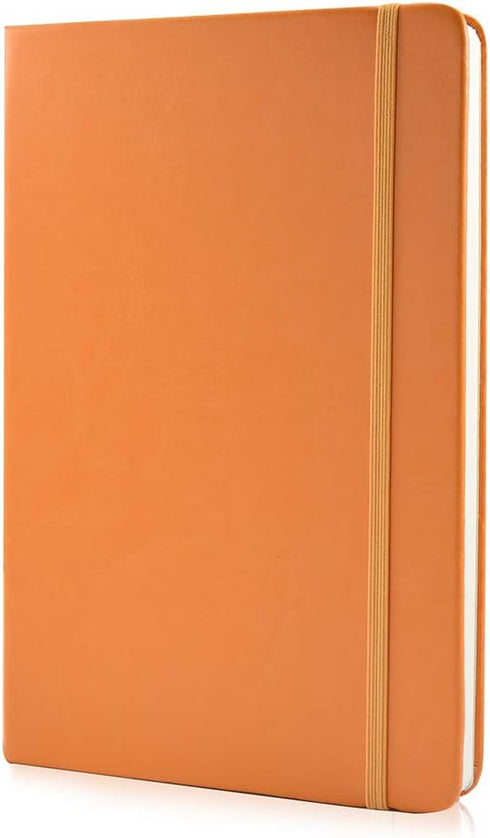 Classic Dotted Grid Bullet Notebook Journal Dot Hard Cover A5 Premium 100gsm Thick Acid-free Paper with Fine Inner Pocket Faux Leather Office Scho...