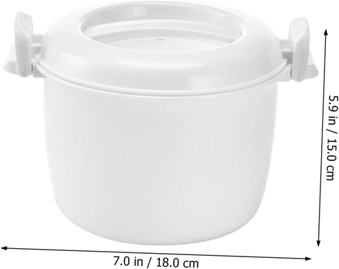 Rice Cooker Small Non-stick Pot Rice Maker Cooker Microwave Rice Maker Microwave Bowl with Lid Microwave Steamer Bowl Rice Making Pan Pasta Cooker...