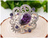 Crown Cubic Zirconia Brooch Pin for Women Wedding Clothing Bouquet Accessory-Purple...
