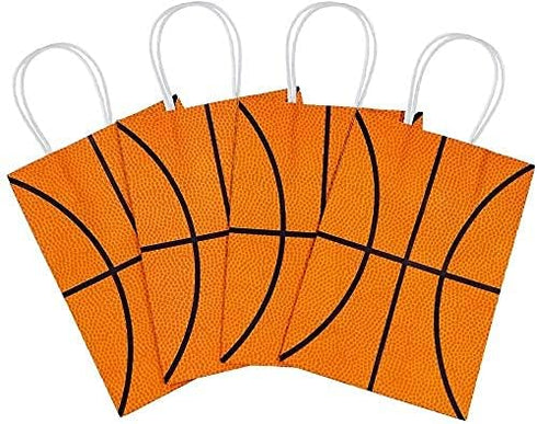 16 PCS Basketball Party Gift Bags for Basketball Party Supplies Birthday Decor Decorations, Party Favor Goody Treat Candy Bag Basketball Pattern G...