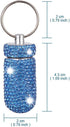 Purple Pill Holder Keychain, Holder Pill Container Keychain Mini Size Waterproof and Light Weight Portable Pill Bottle Case, Bling Aluminum Key Ch...