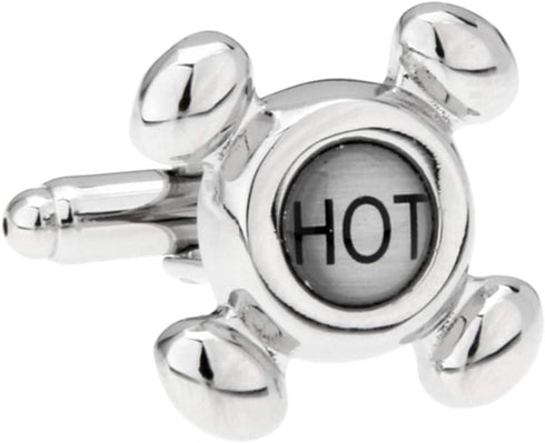 Faucet Cufflinks Hot Cold Taps for Plumber Plumbers Cuff Links...
