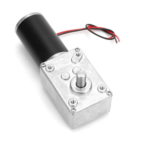 FTVOGUE 24V 10rpm Worm Gear Motor Speed Reduce Electric Motor Reversible Gear Motor for DIY Robot Rotating Table Door Lock Curtain Machine...