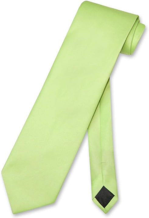Vesuvio Napoli NeckTie Solid LIME GREEN Color Men's Neck Tie...