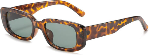 Rectangle Sunglasses for Women Men RetroTrendy Lenses Narrow Thin Square Frame Sunglasses...