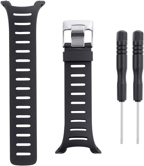 Watch Band Compatible with Suunto T1 T1C T3 T3C T3D T4C T4D, Soft Rubber Replacement Watch Strap for Suunto T Series Smart Watch, Black...