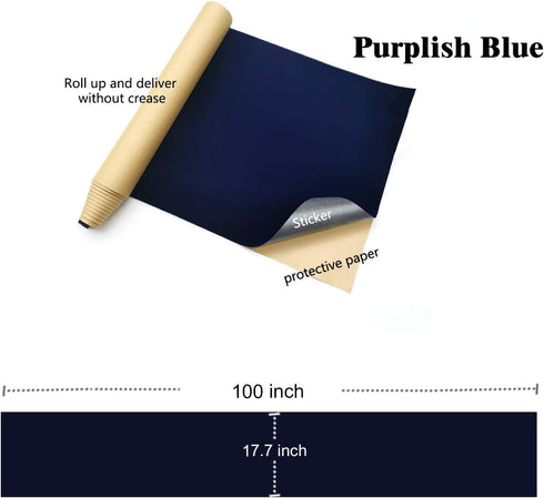 Self Adhesive Velvet Flocking Liner for Jewelry Drawer, Self-Adhesive Flannel for Storage Box Lining, 17.7 Inches by 100 Inches(Purplish Blue)...