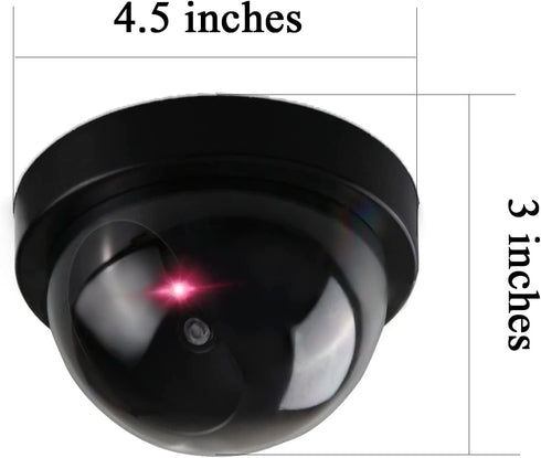 C CRYSTAL LEMON Dummy Security Camera – Realistic Set of 2 Mini Fake Security Cameras – Durable and Reliable Dummy Outdoor Camera – Battery-Operat...