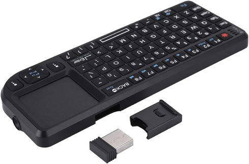 2.4GHz Wireless Touchpad Keyboard, Super Thin&Lightweight Rechargeable Ultra Mini Thin USB Backlit Keyboard, Plug and Play Fits for HTPC, for PS3/...