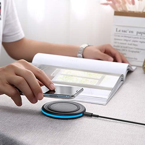 Wireless Charger 10W Qi Fast Wireless Charging Pad,7.5W Compatible with iPhone 11,11 Pro,11 Pro Max,Xs Max,XR,XS,X,8,8 Plus,10W for S10,S10+,S9,S8...