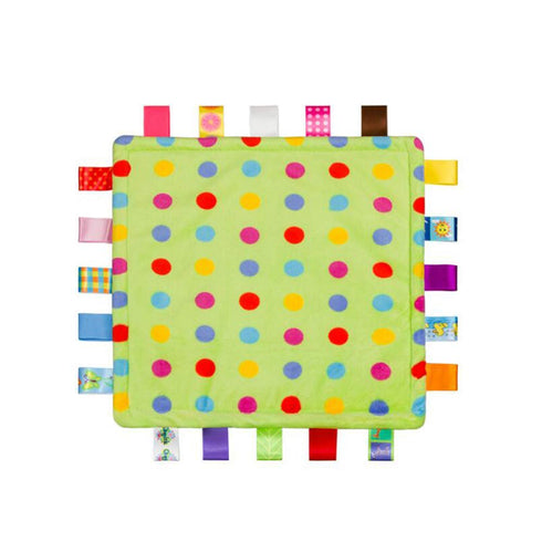 Baby Tag Soft Touch Plush Colourful Comfortable Tag Blanket, Security Blanket Gift for Baby, Toddler, Child...