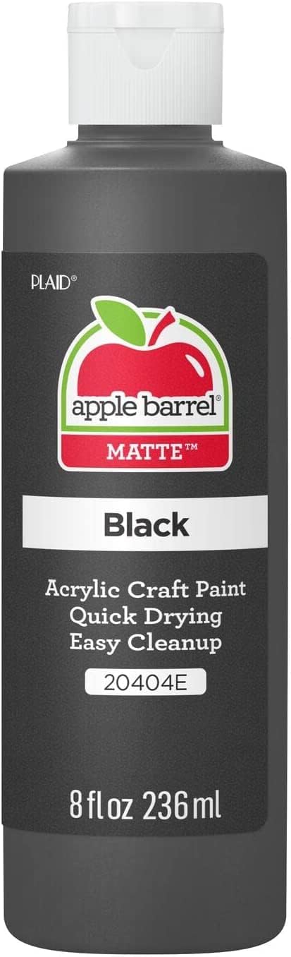Apple Barrel Acrylic Paint in Assorted Colors (8 Ounce), 20404 Black- (Pack of 1)...
